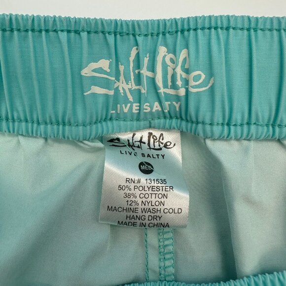 Salt‎ Life Women's High Tide SLX-QD AquaTrunks Swim Board Short, Size M, Blue - Picture 8 of 9
